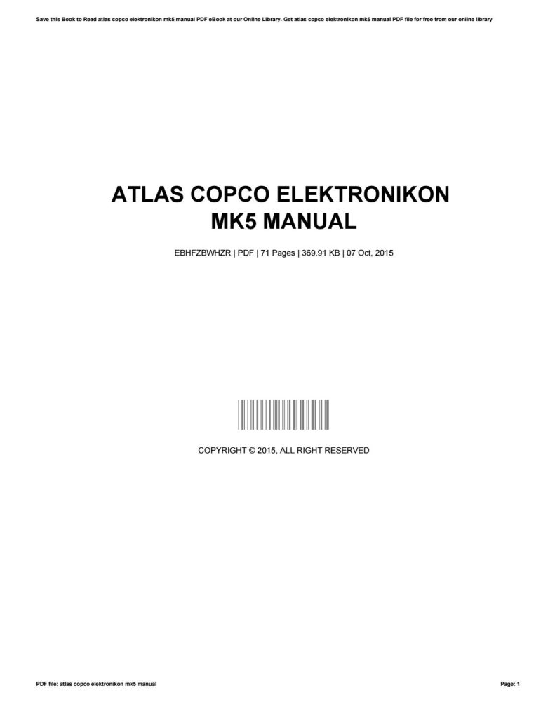 Atlas Copco Manuals Download – Get Free Access Now