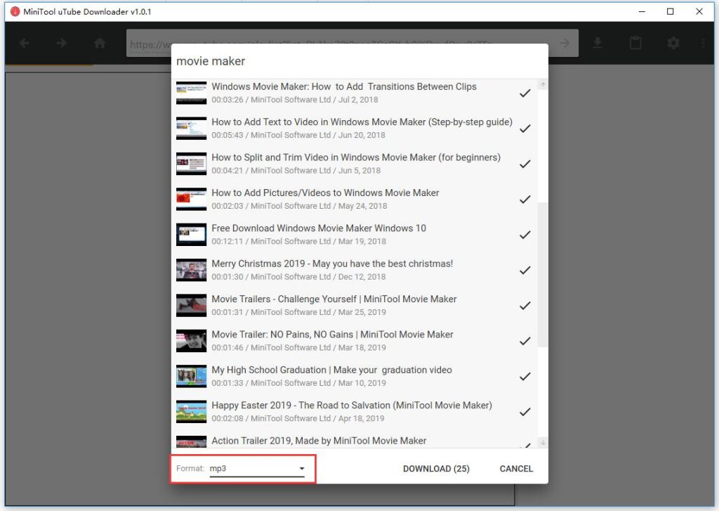 Download Playlist from YouTube to MP3
