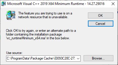 VC++ Runtime Minimum x64 MSI Download